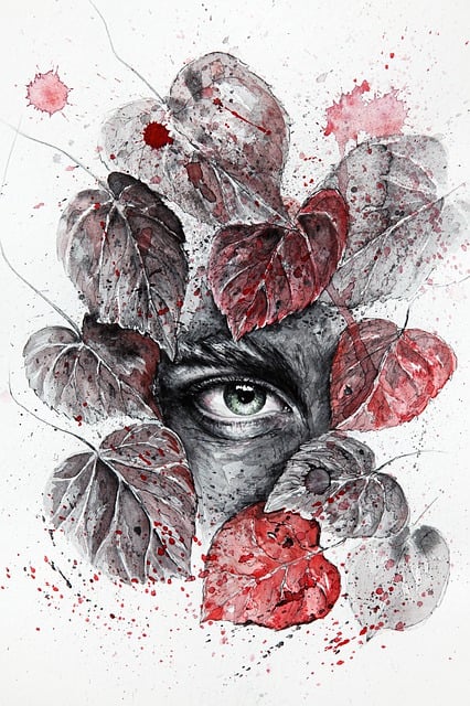Free autumn red eye illustration