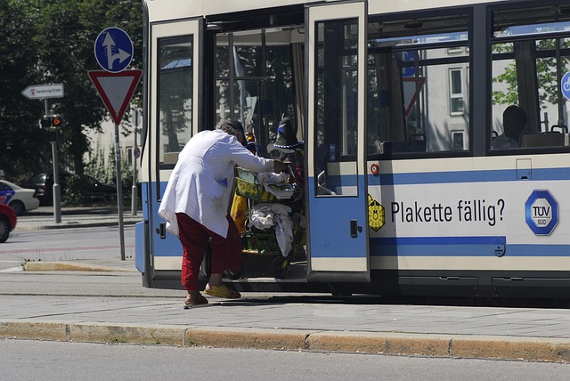 Free Tram Homeless Man photo and picture
