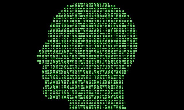Free head binary digital illustration