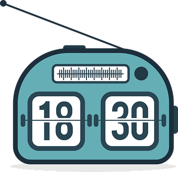 Free Radio Clock Clock vector and picture