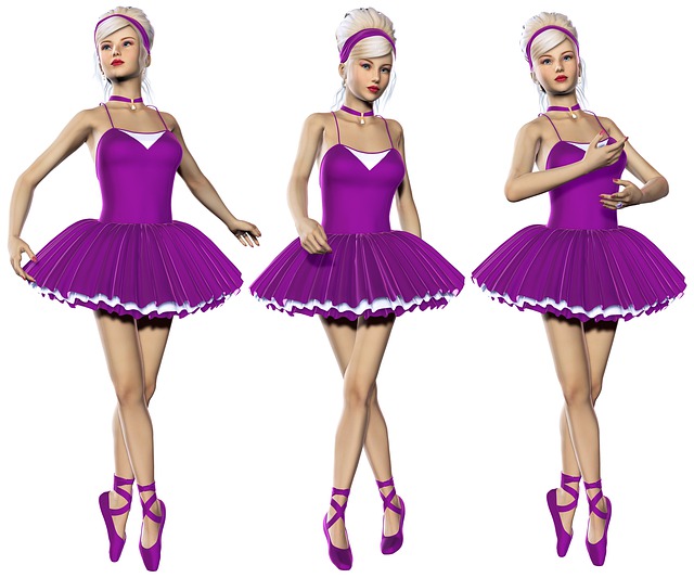 Ballerina, Lilla, Gruppe, Kvinde, Poser