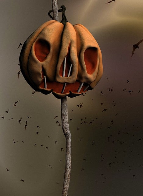 Halloween, Jack-O'-Lantern, Pumpkin, 3D