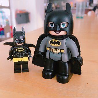 Batman, Lego, Duplo, Figur, Superhelt