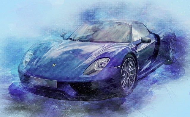Free auto porsche 918 spyder illustration