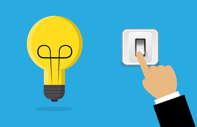 Free switch lightbulb idea illustration