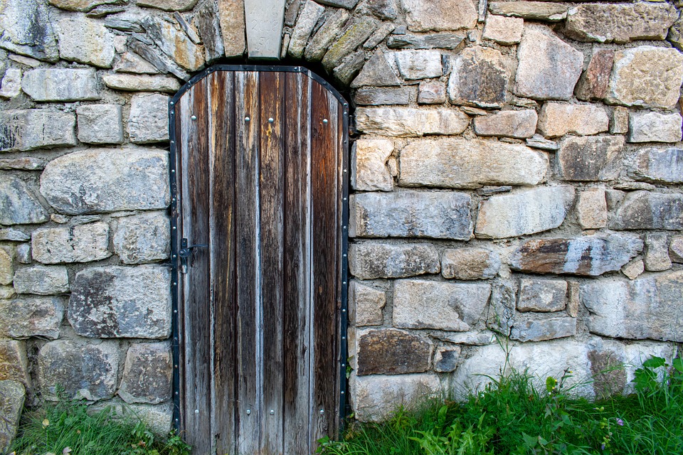 Wooden Door Stone Wall - Free photo on Pixabay