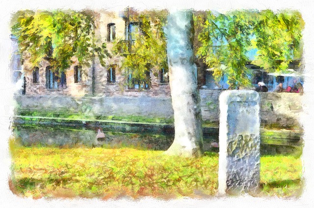 Totnes, Fluss, Am Ufer, Devon