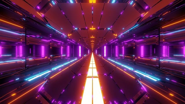 Free futuristic tunnel scifi illustration