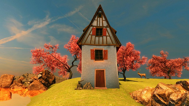 Free house cartoon fantasy illustration
