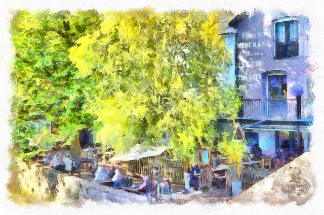 Totnes, Fluss, Am Ufer, Devon