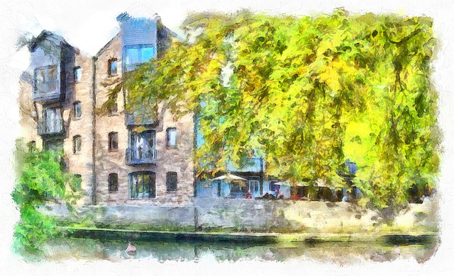 Totnes, Fluss, Am Ufer, Devon