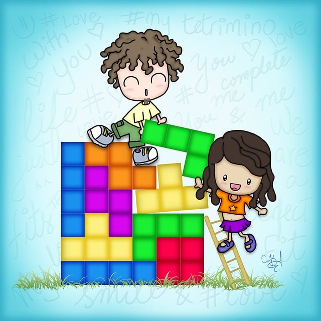 Free tetris kids play illustration
