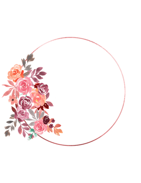 Free frame nature watercolor flower illustration