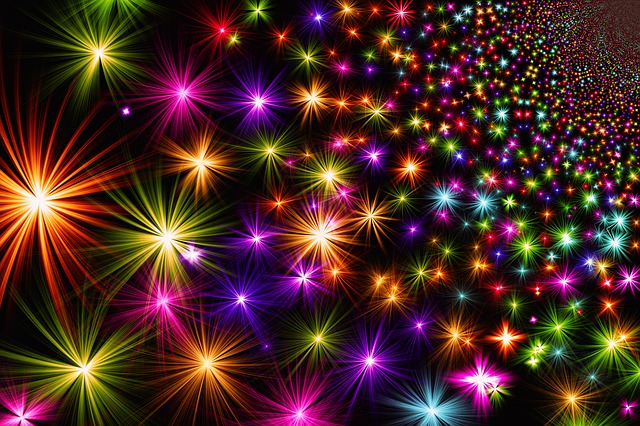 Free stars christmas multicoloured illustration