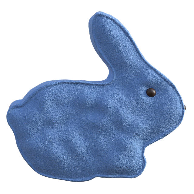 Free Blue Easter Bunny Cookies illustration and picture