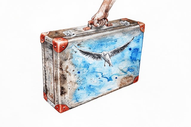 Free travel case suitcase illustration