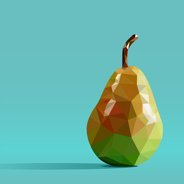 Free fruit pear polygon illustration