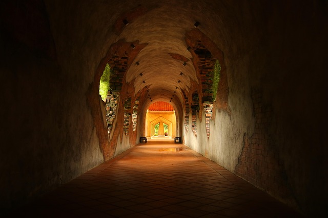 Architektur, Innerhalb, Tunnel, Licht