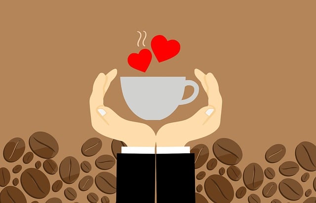 Free coffee cup beans illustration