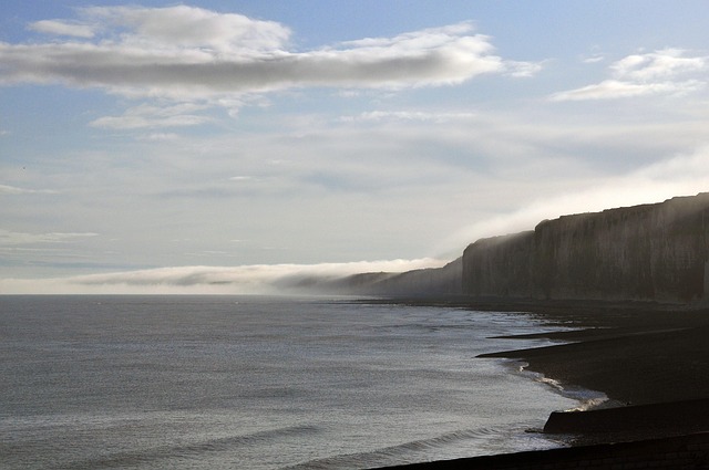 Kystnære, Hav, Cliffs, Skyer, Natur
