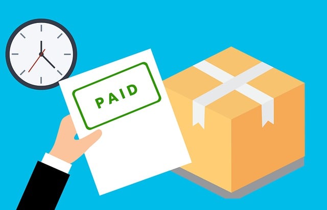 Free delivery goods box illustration