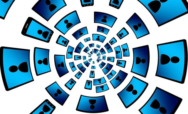 Free social media smartphone monitor illustration
