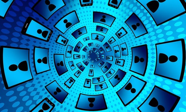 Free social media smartphone monitor illustration