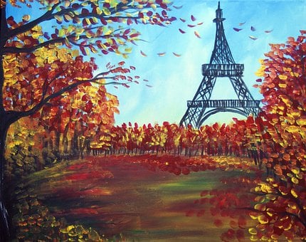 Free Fall October illustration and picture