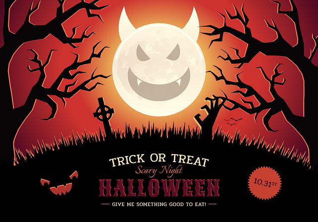 Free halloween scary night vector