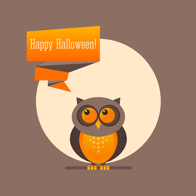 Free halloween owl moon vector