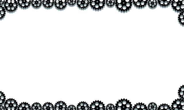 Free gears frame border illustration