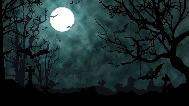 Free art haunted scary illustration