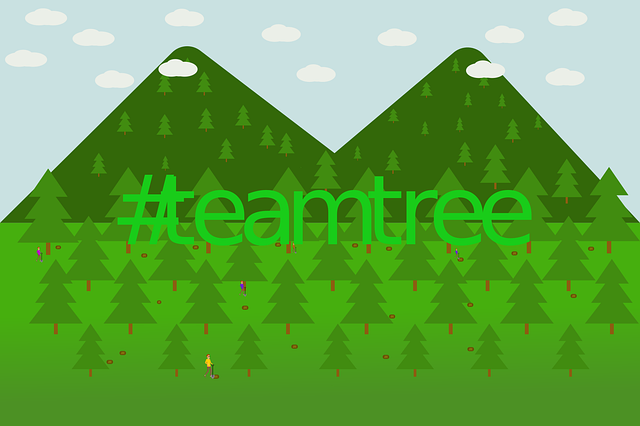Free teamtrees save earth teamtree vector