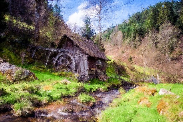 Free mill black forest bach illustration