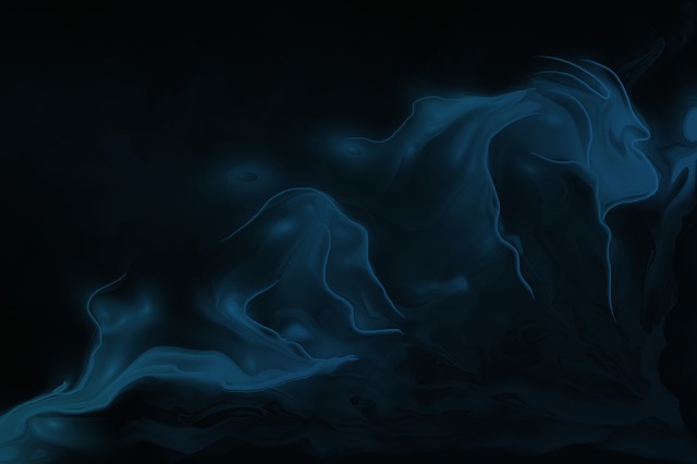 Hintergrund, Abstrakt, Wellen, Blau