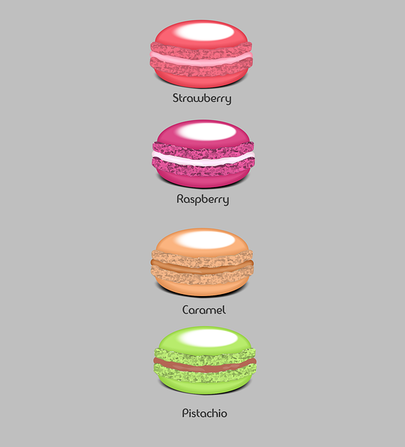 Free macaroon cookie bakery vector