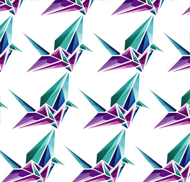 Free origami birds paper illustration