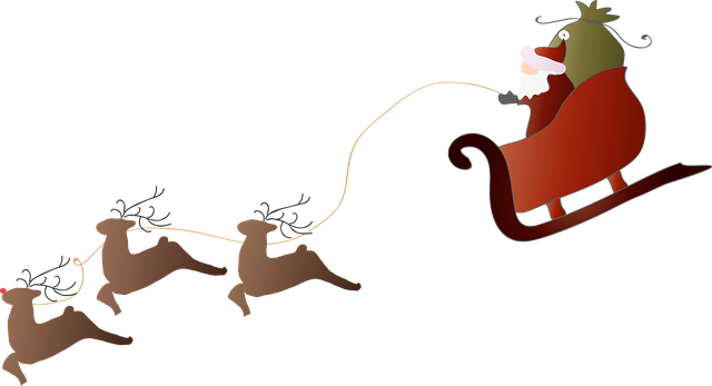 Free lame deer merry christmas vector