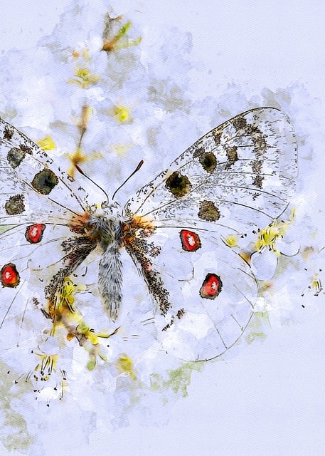 Free butterfly apollofalter strictly protected illustration