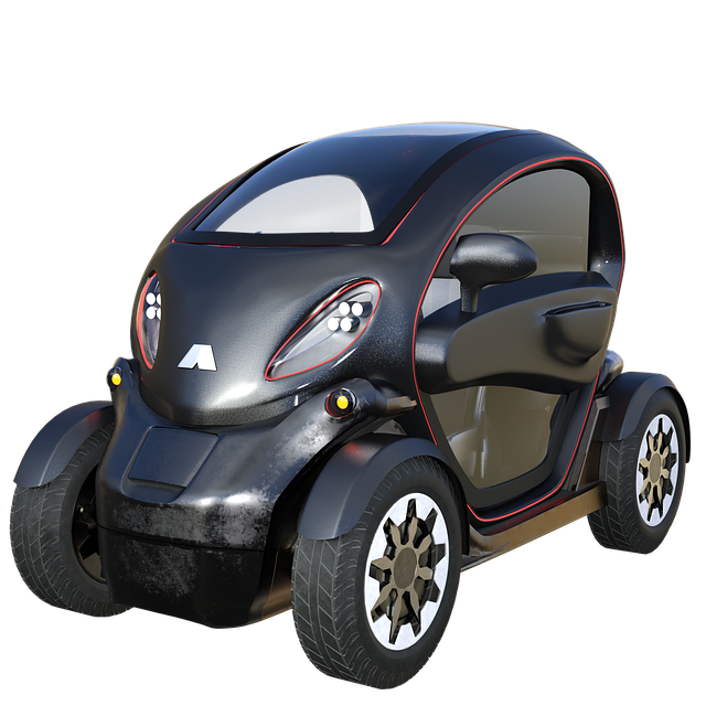 Free little car fantasy 3d illustration
