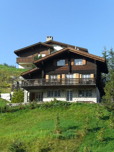 Schweiz, Hus, Bjerge, Landskab, Landlige