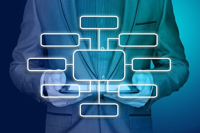 Free businessman tablet concept illustration
