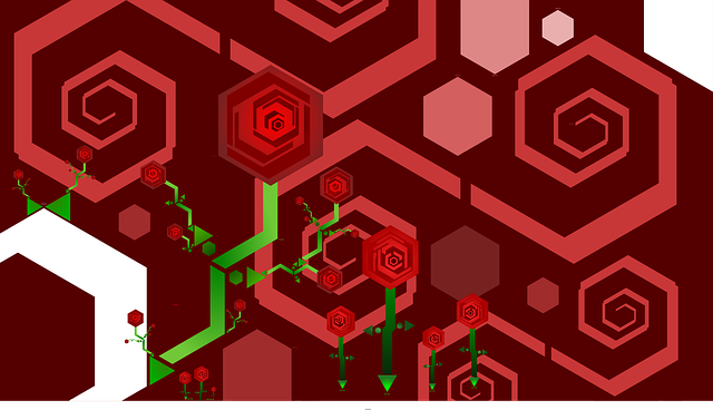 Rød, Rose, Geometrisk, Flora, Abstrakt