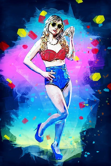 Free bikini retro vintage illustration