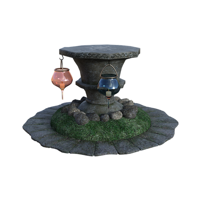 Free fairy stand lanterns rocks illustration