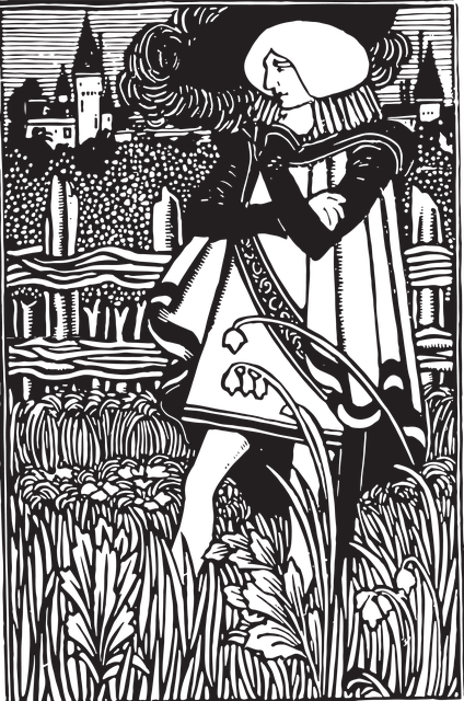 Free medieval prince knight illustration