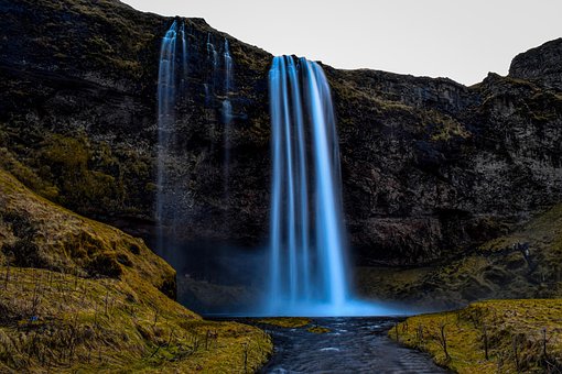 Island, Wasserfall, Landschaft, Natur