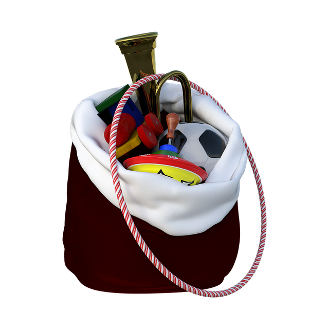 Free santa's sack toys christmas illustration