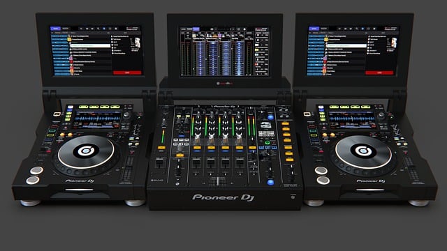 Free dj music mixer illustration