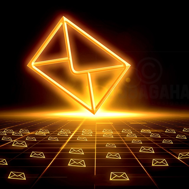 Free glowing email effect illustration